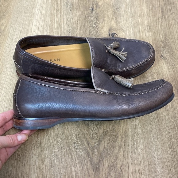Cole Haan Men\'s Brown Leather Tassel Loafers size 8.5 main image 9